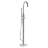 Hudson Reed Thermostatic Single Lever Floor Standing Bath Shower Mixer With Shower Handset and Hose
