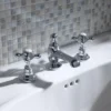 Hudson Reed Topaz 3 Hole Basin Mixer with Pop-Up Waste