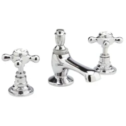Hudson Reed Topaz 3 Hole Basin Mixer with Pop-Up Waste