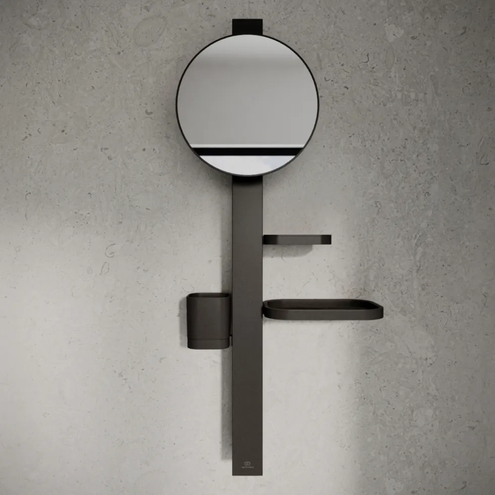 Ideal Standard Alu+ 200mm Magnifying Mirror & Beauty Bar