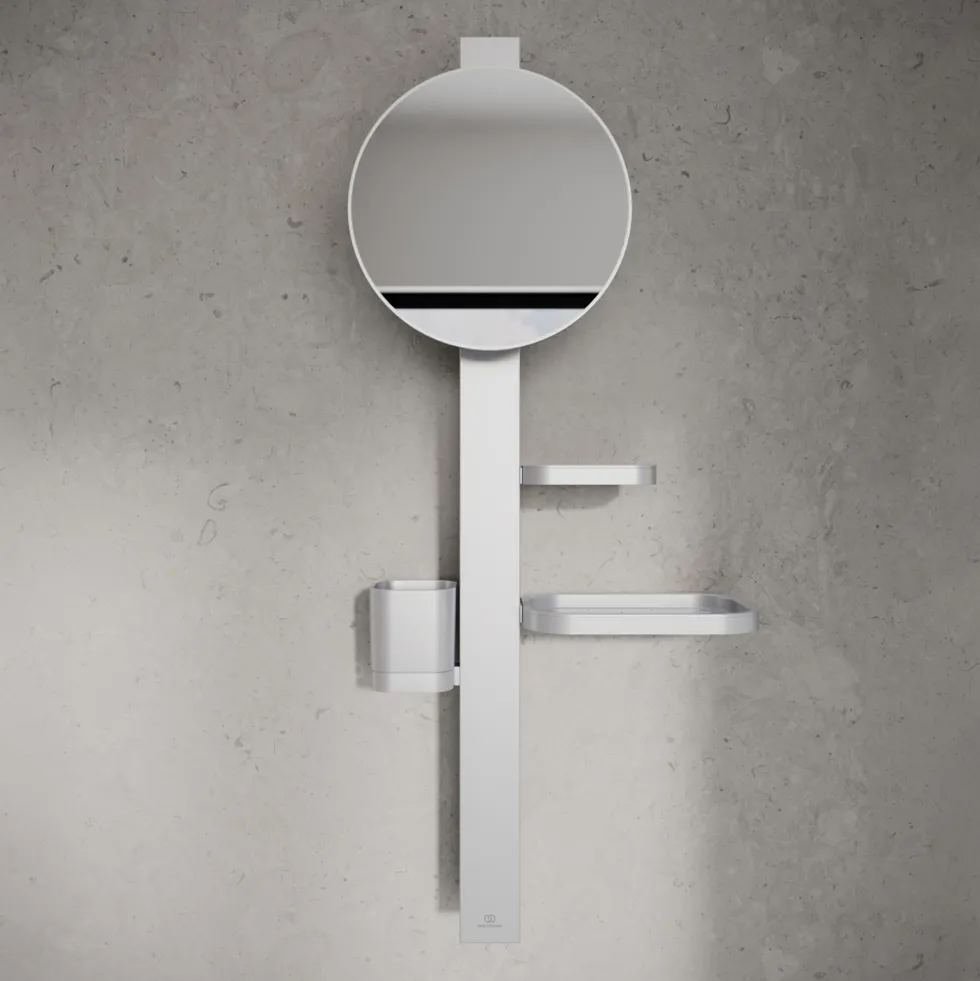 Ideal Standard Alu+ 200mm Magnifying Mirror & Beauty Bar