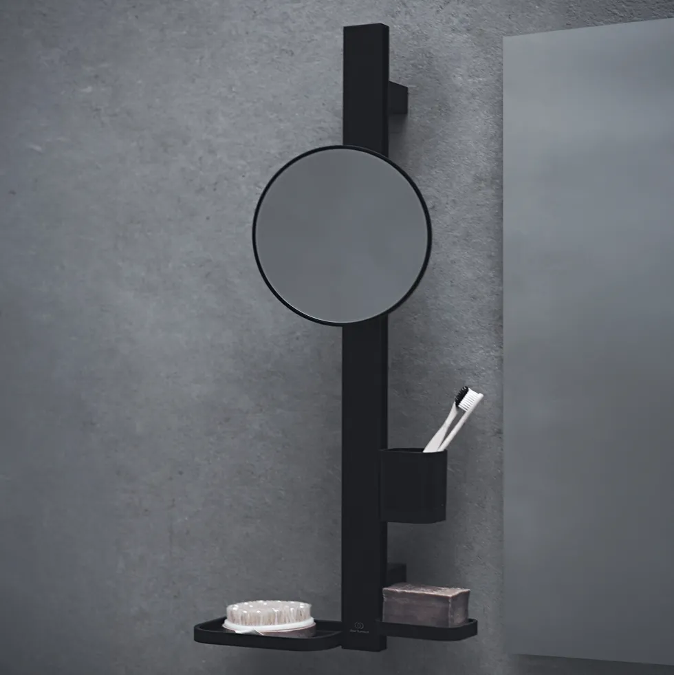 Ideal Standard Alu+ 200mm Magnifying Mirror & Beauty Bar