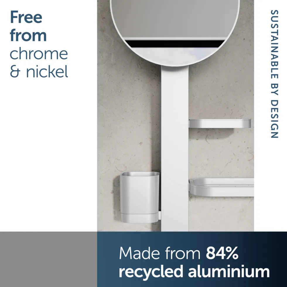 Ideal Standard Alu+ 200mm Magnifying Mirror & Beauty Bar