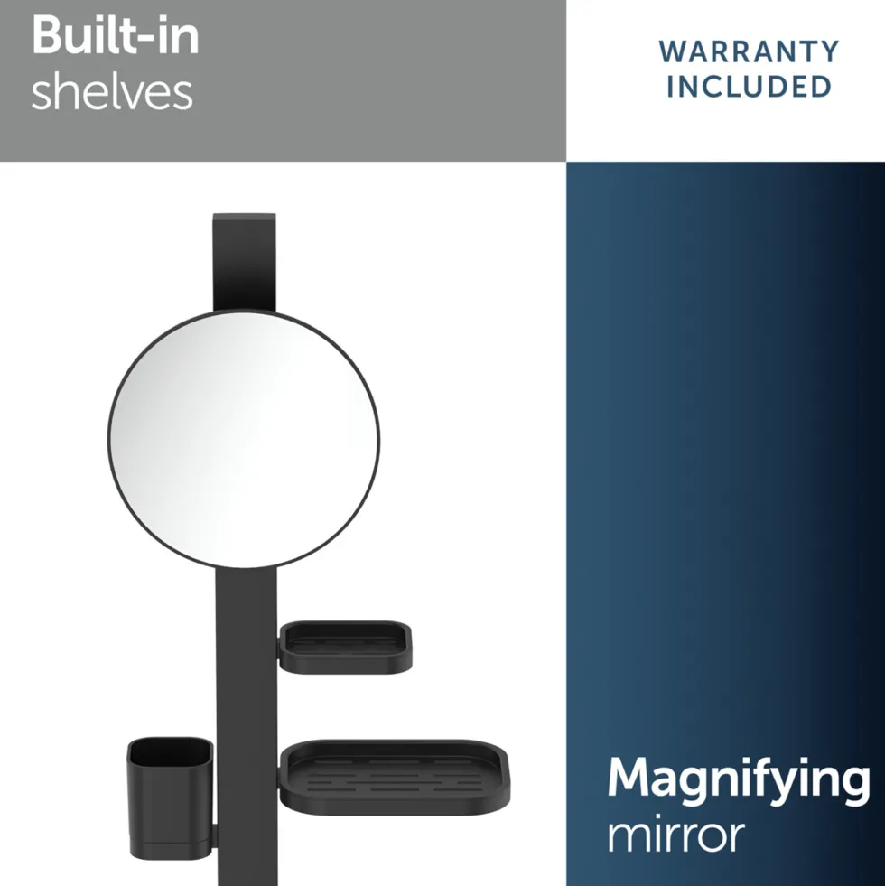 Ideal Standard Alu+ 200mm Magnifying Mirror & Beauty Bar