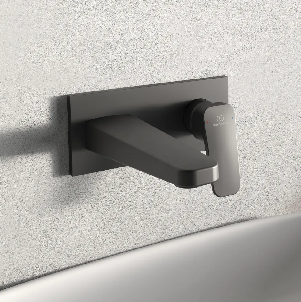 Ideal Standard Ceraplan Silk Black Wall Mounted Basin Mixer Tap