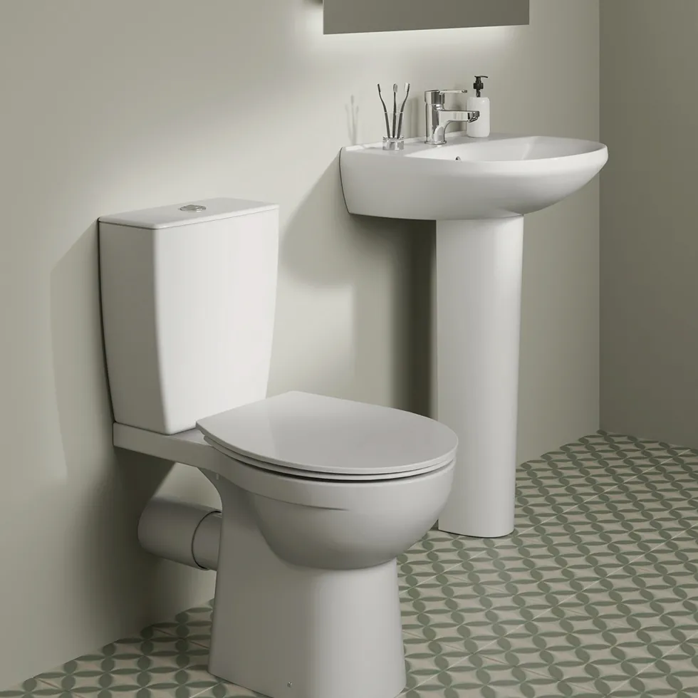 Ideal Standard Eurovit+ Close Coupled Toilet with Soft Close Seat