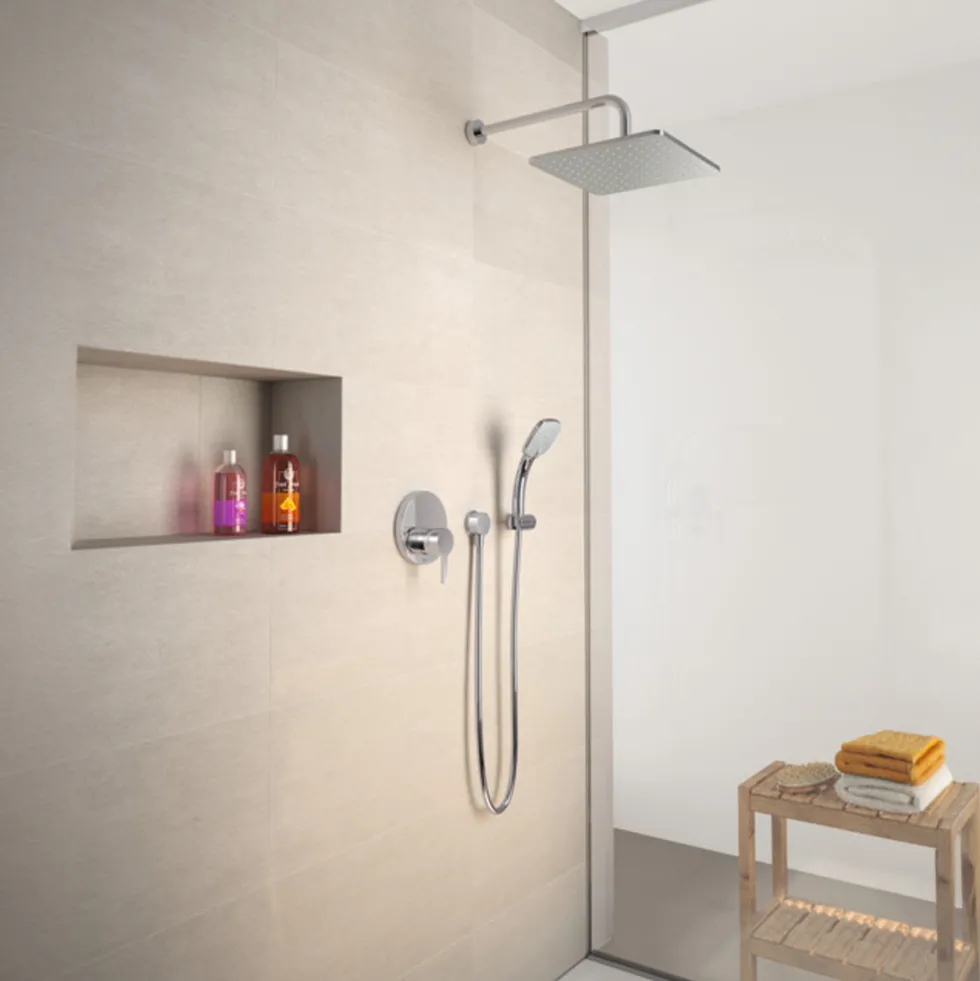 Ideal Standard Idealrain Round Fixed 400mm Wall Shower Arm