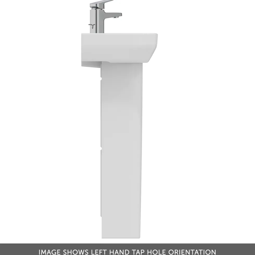 Ideal Standard i.life A 350mm Cloakroom Basin & Pedestal - Left or Right Hand Tap Hole