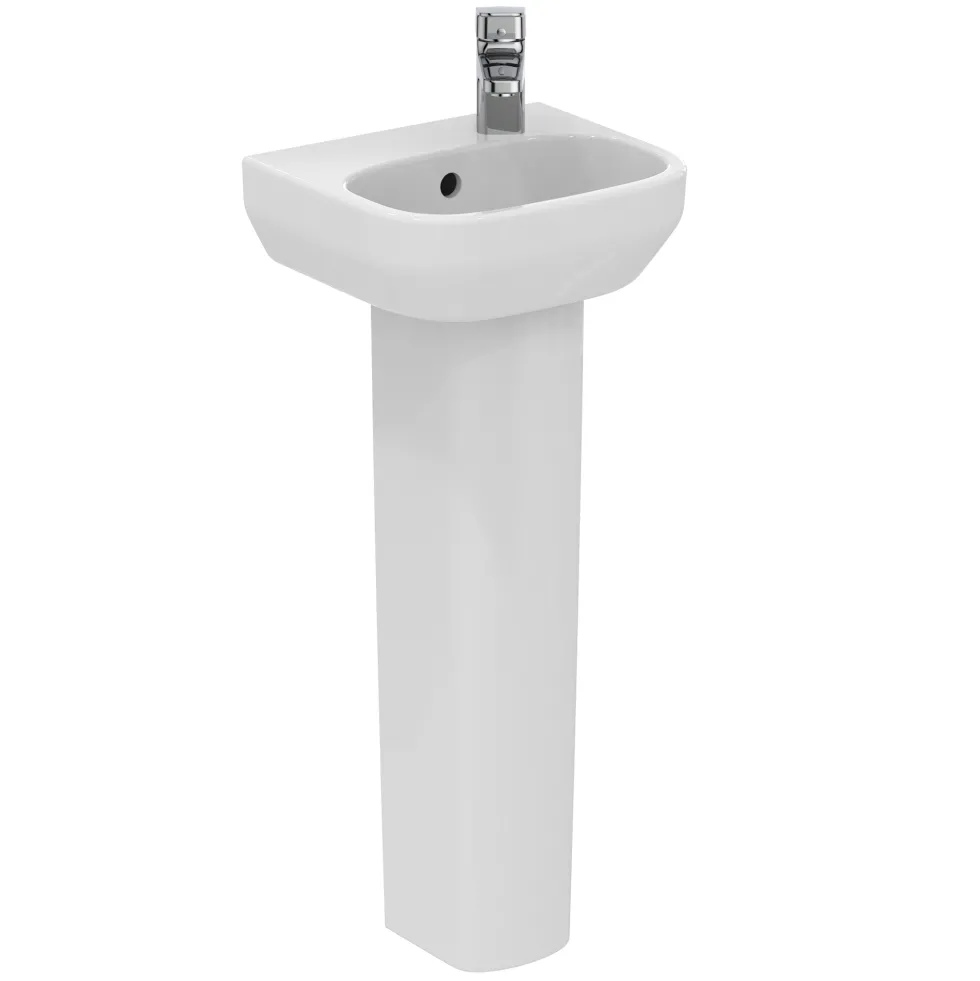 Ideal Standard i.life A 350mm Cloakroom Basin & Pedestal - Left or Right Hand Tap Hole