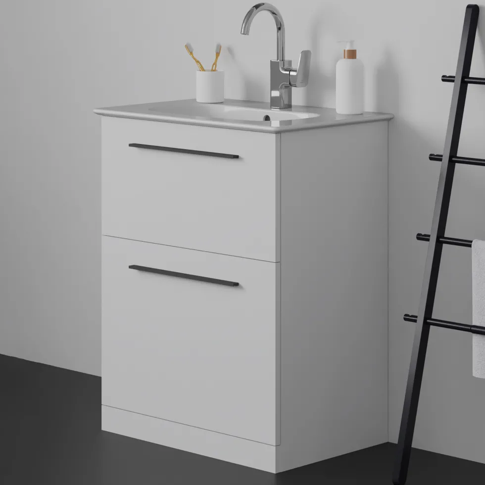 Ideal Standard i.life A 640mm Floorstanding 2 Drawer Vanity Unit & Basin