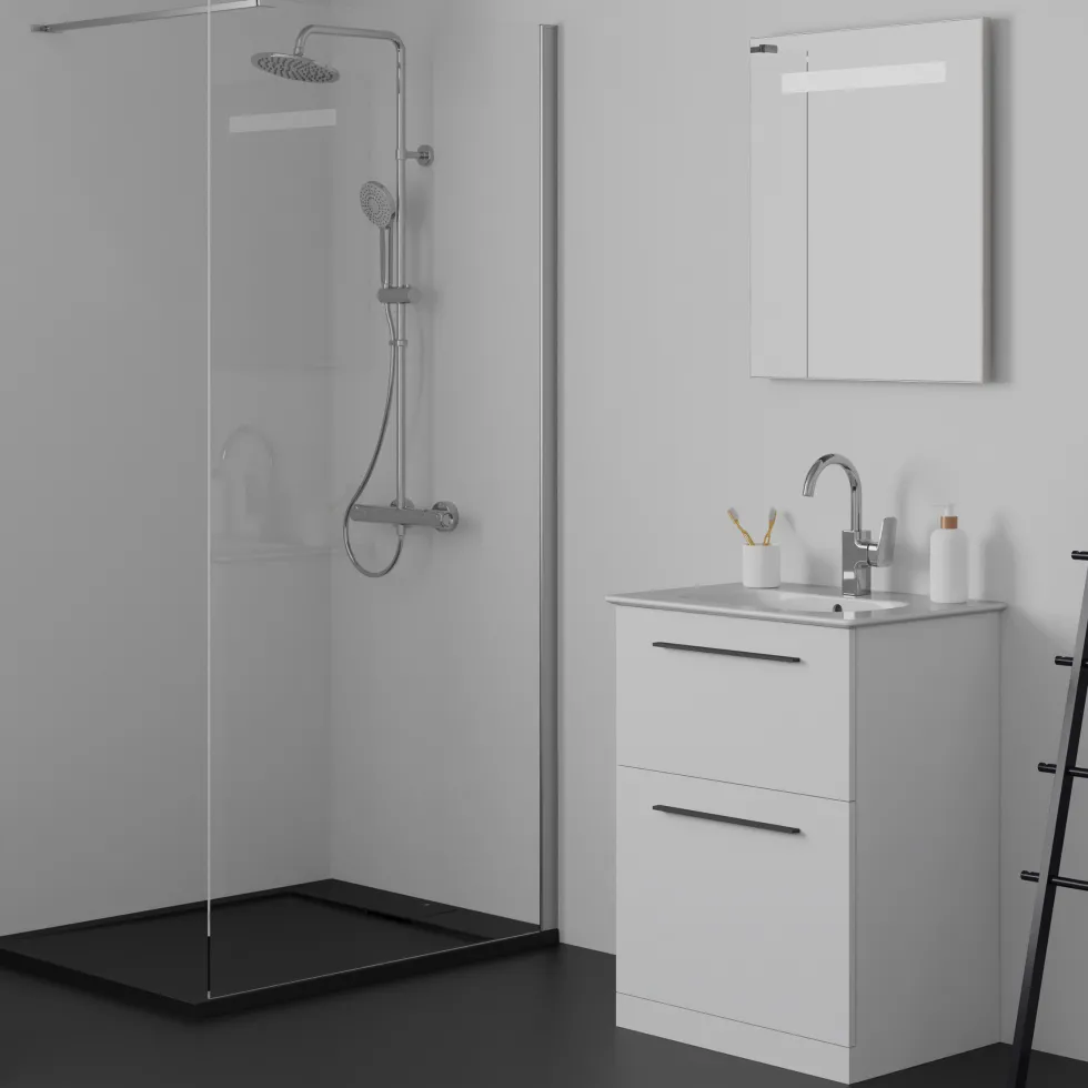 Ideal Standard i.life A 640mm Floorstanding 2 Drawer Vanity Unit & Basin