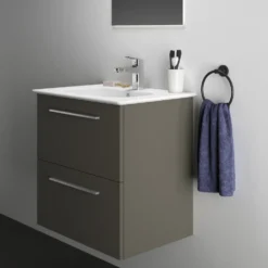 Ideal Standard i.life A 640mm Wall Mounted 2 Drawer Vanity Unit & Basin