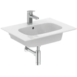Ideal Standard i.life A Wall Hung Basin & Chrome Bottle Trap