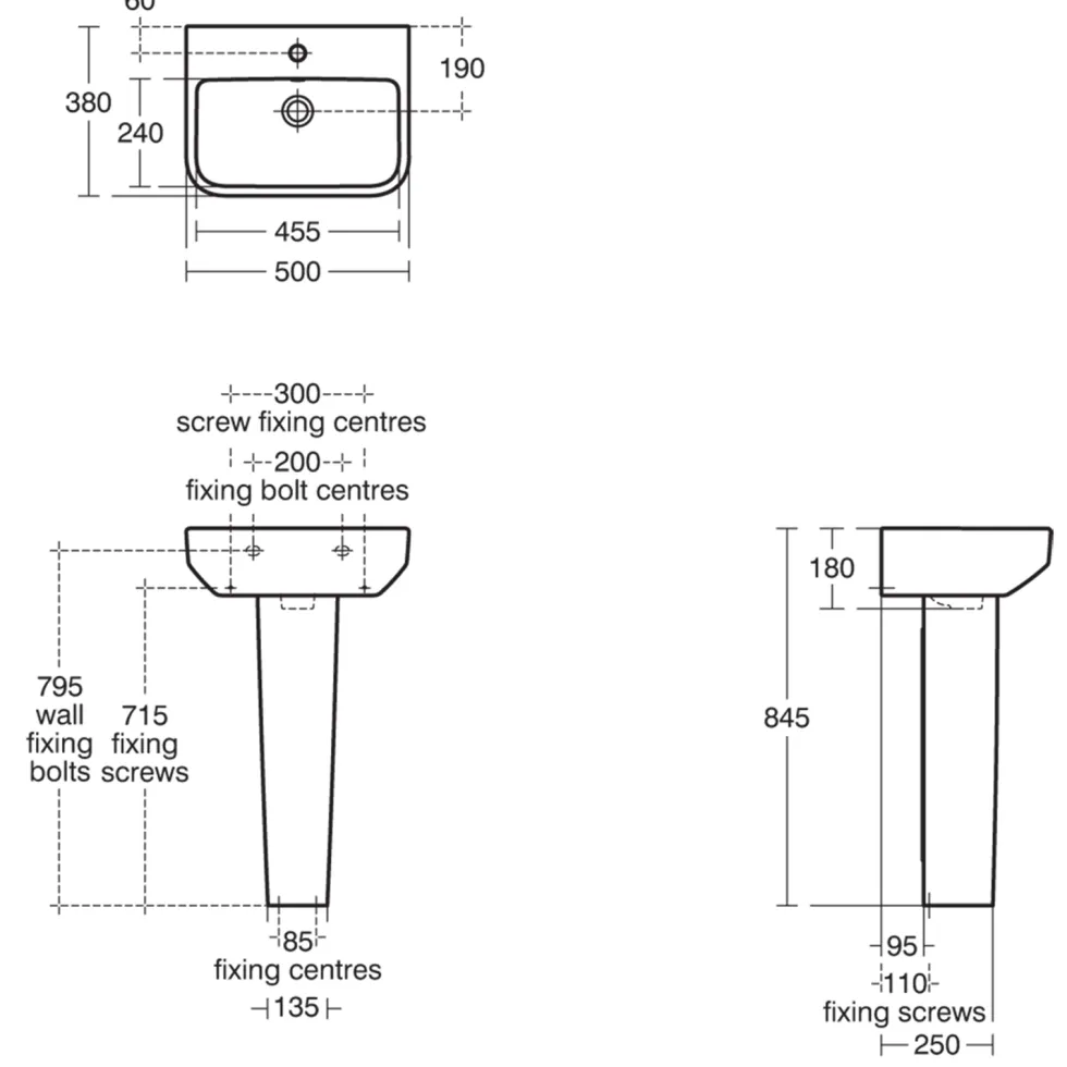 Ideal Standard i.life S Compact Basin & Pedestal