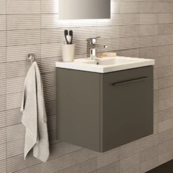 Ideal Standard i.life S 500mm Wall Mounted 1 Drawer Compact Vanity Unit & Basin