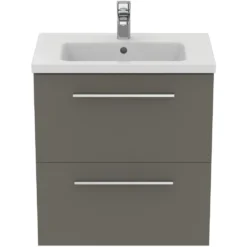 Ideal Standard i.life S 600mm Wall Mounted 2 Drawer Compact Vanity Unit & Basin