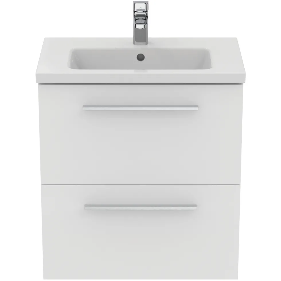 Ideal Standard i.life S 600mm Wall Mounted 2 Drawer Compact Vanity Unit & Basin