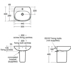 Ideal Standard Tesi Basin & Pedestal