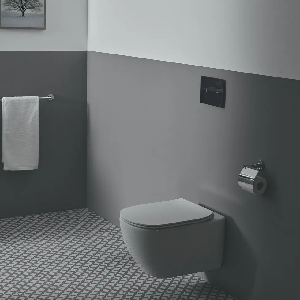 Ideal Standard Tesi Wall Hung Toilet with Aquablade® Flush Technology & Soft Close Seat