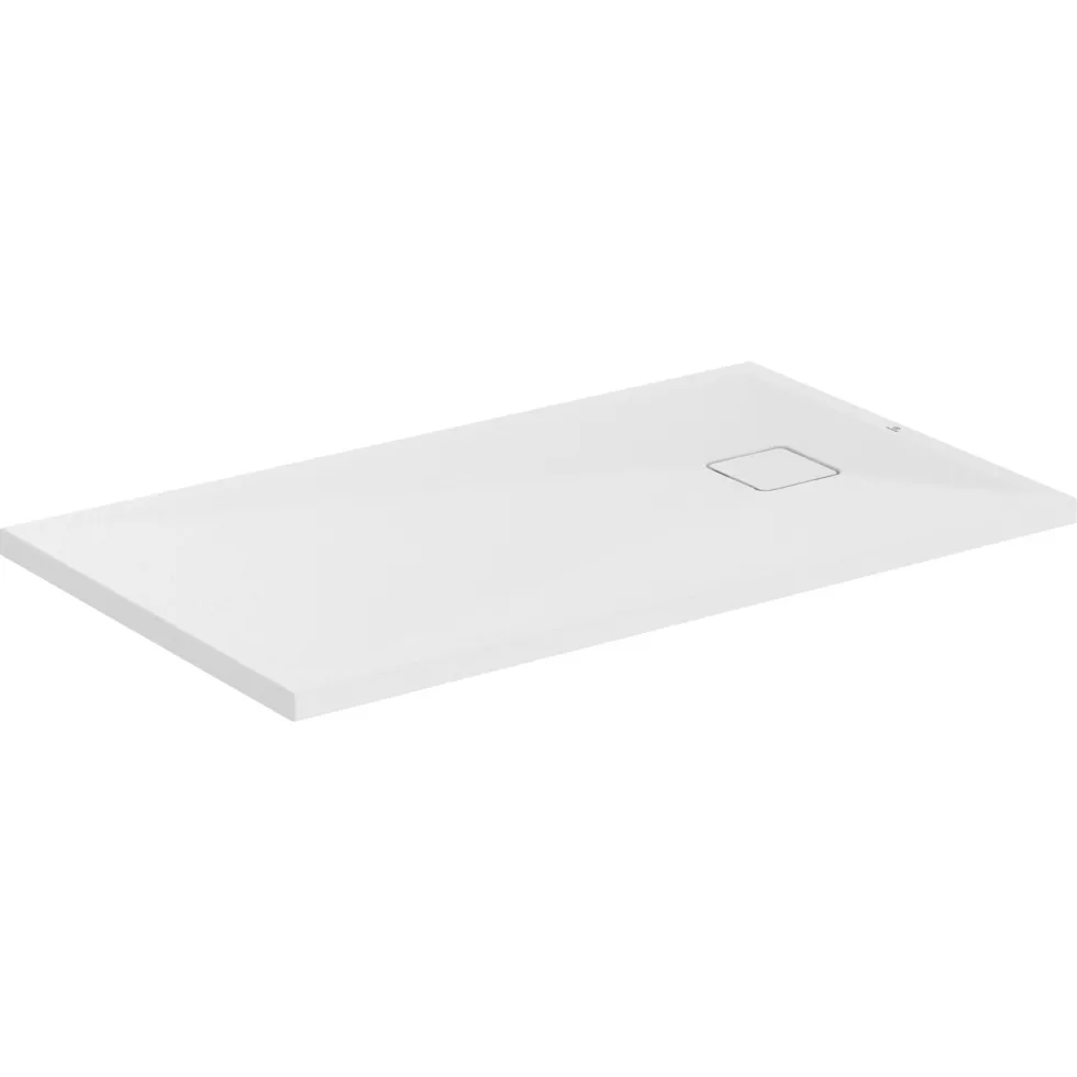 Ideal Standard Ultra Flat Evo Rectangular Anti-Slip Acrylic Shower Tray with End Waste - 5 Sizes