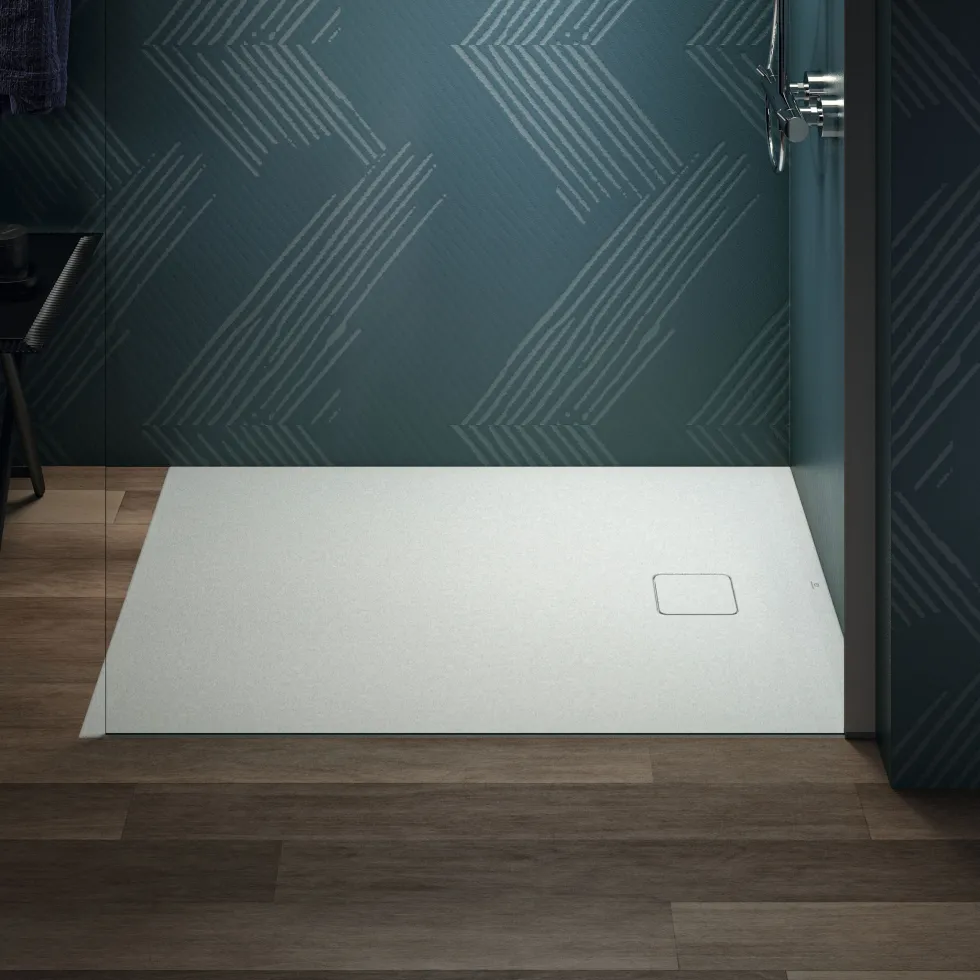 Ideal Standard Ultra Flat Evo Rectangular Anti-Slip Acrylic Shower Tray with End Waste - 5 Sizes