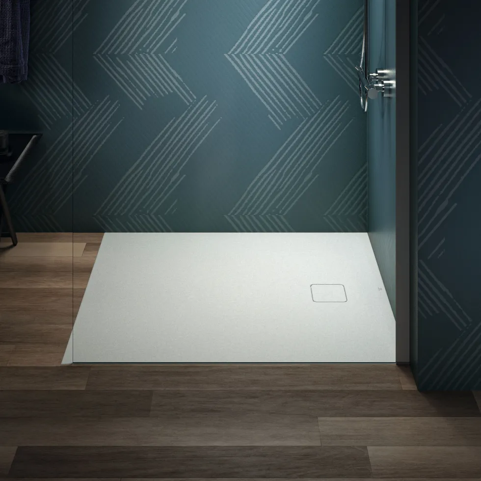 Ideal Standard Ultra Flat Evo Rectangular Anti-Slip Acrylic Shower Tray with End Waste - 5 Sizes
