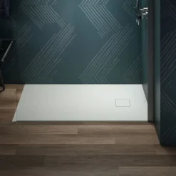 Ideal Standard Ultra Flat Evo Rectangular Anti-Slip Acrylic Shower Tray with End Waste - 5 Sizes