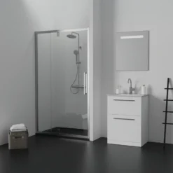 Ideal Standard Ultra Flat S i.life Jet Black Rectangular Anti-Slip Stone Resin Shower Tray - 5 Sizes