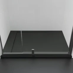 Ideal Standard Ultra Flat S i.life Jet Black Rectangular Anti-Slip Stone Resin Shower Tray - 5 Sizes