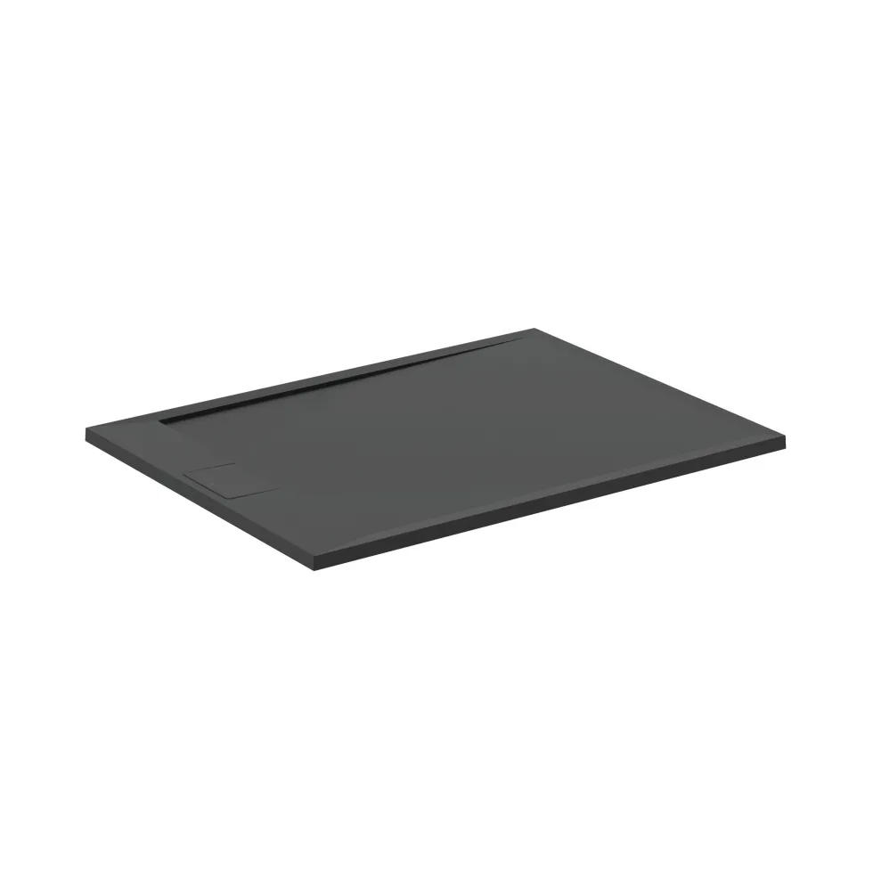 Ideal Standard Ultra Flat S i.life Jet Black Rectangular Anti-Slip Stone Resin Shower Tray - 5 Sizes