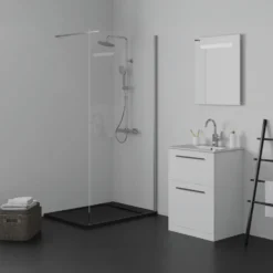 Ideal Standard Ultra Flat S i.life Jet Black Rectangular Anti-Slip Stone Resin Shower Tray - 5 Sizes