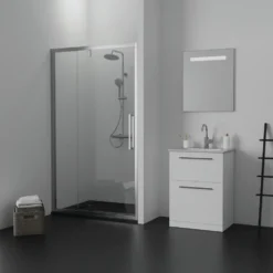 Ideal Standard Ultra Flat S i.life Jet Black Rectangular Anti-Slip Stone Resin Shower Tray - 5 Sizes