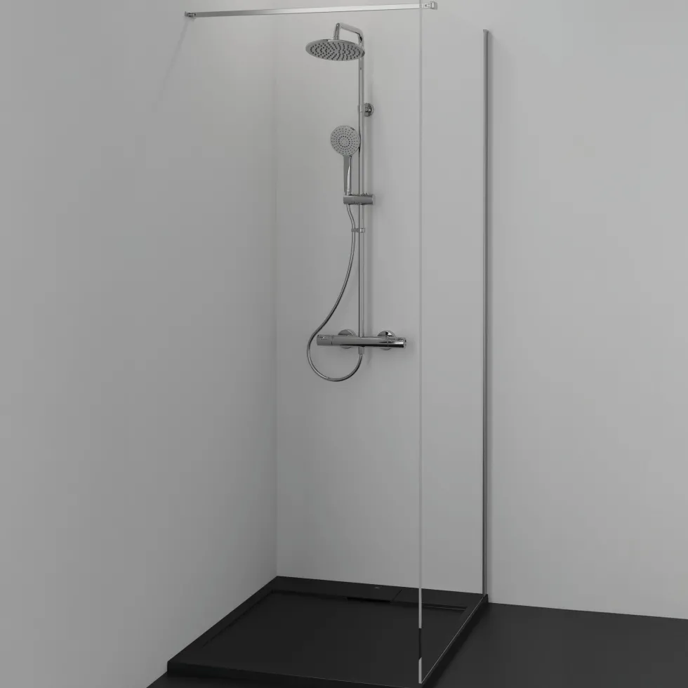 Ideal Standard Ultra Flat S i.life Jet Black Rectangular Anti-Slip Stone Resin Shower Tray - 5 Sizes