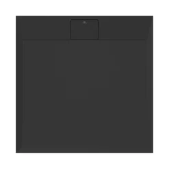 Ideal Standard Ultra Flat S i.life Jet Black Square Anti-Slip Stone Resin Shower Tray - 2 Sizes
