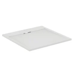 Ideal Standard Ultra Flat S i.life Pure White Square Anti-Slip Stone Resin Shower Tray - 2 Sizes