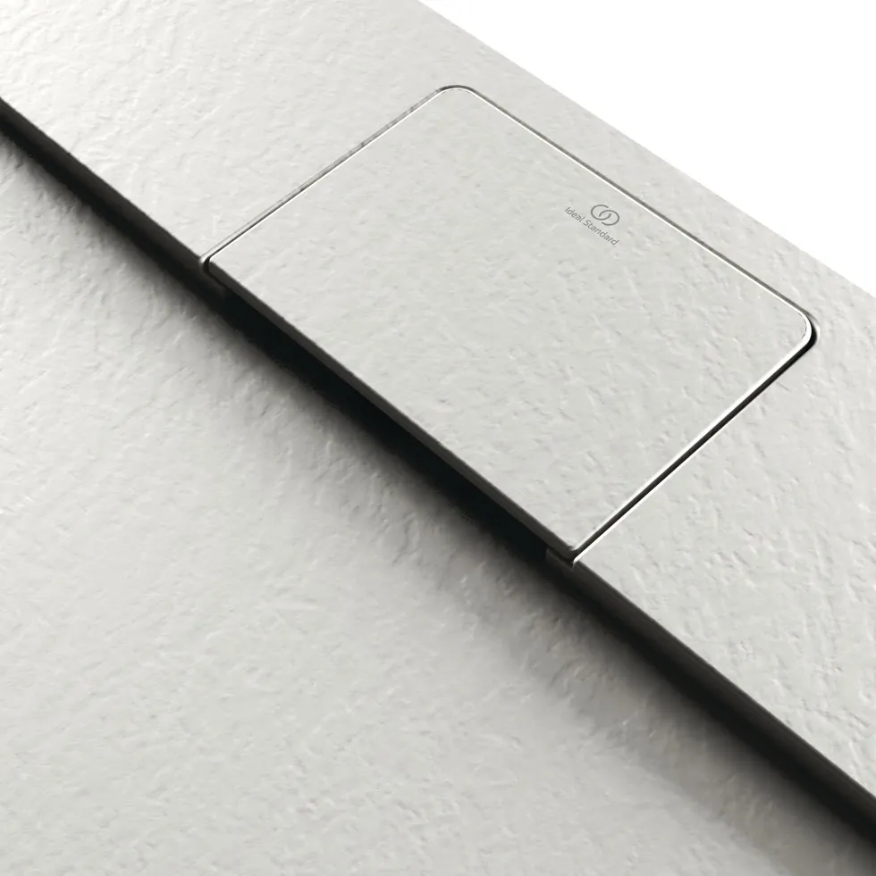 Ideal Standard Ultra Flat S i.life Pure White Square Anti-Slip Stone Resin Shower Tray - 2 Sizes