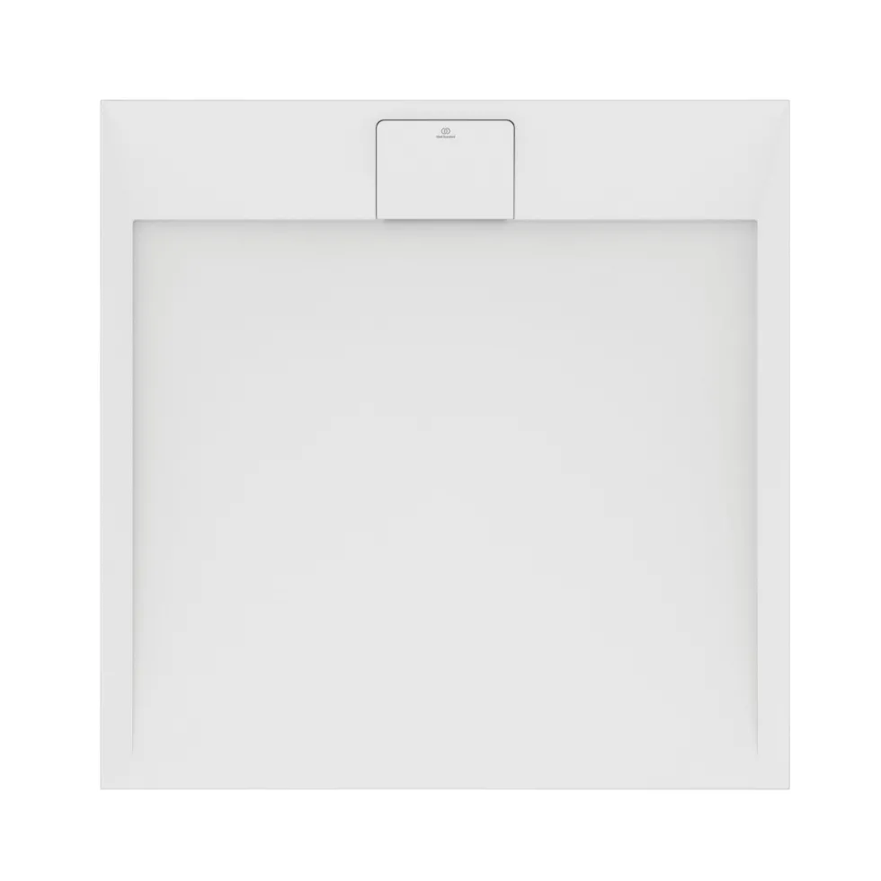 Ideal Standard Ultra Flat S i.life Pure White Square Anti-Slip Stone Resin Shower Tray - 2 Sizes