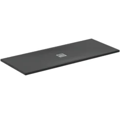 Ideal Standard Ultra Flat S+ Jet Black Rectangular Anti-Slip Stone Resin Shower Tray - 7 Sizes