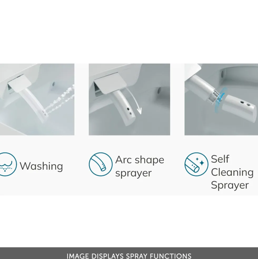 Imex Essence Wall Hung Toilet with Soft Close Seat & Remote Control