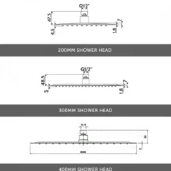 Imogen Concealed Shower Valve, Fixed Shower Head & Overflow Bath Filler