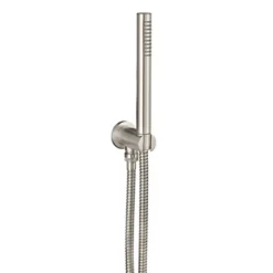 Inox Brushed Stainless Steel Mini Shower Kit with Outlet Elbow & Integrated Handset Holder