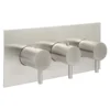 Inox Brushed Stainless Steel 3 Outlet Concealed Thermostatic Shower Valve - Horizontal