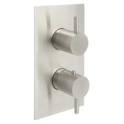 Inox Brushed Stainless Steel 2 Outlet Concealed Thermostatic Shower Valve