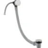 Inox Brushed Stainless Steel Overflow Bath Filler with Click Clack Waste