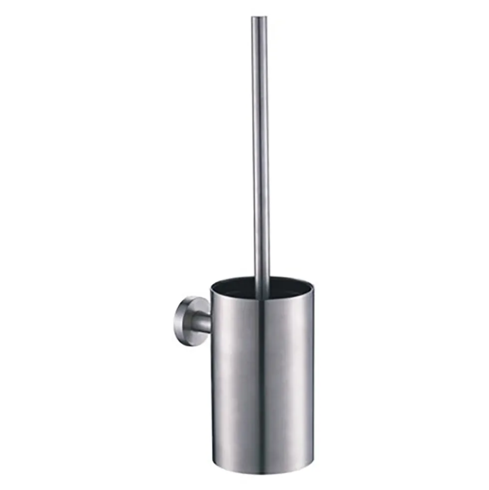 Inox Brushed Stainless Steel Wall Mounted Toilet Brush Holder