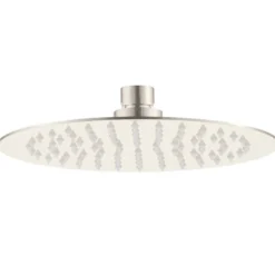 Inox Glide Extra Slim Brushed Stainless Steel Fixed Shower Head - 300mm