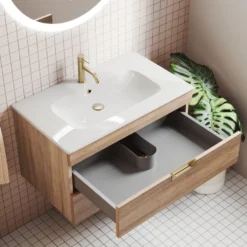Isla 800mm Wall Hung Vanity Unit & Basin