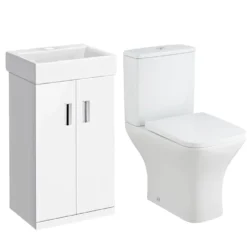 Jack Compact Rimless Toilet & Vanity Unit Bathroom Suite