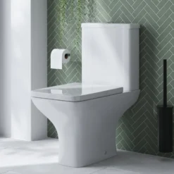 Jack Complete Bathroom Suite with 1700mm L Shaped Shower Bath & Rimless Toilet