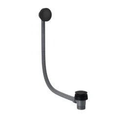 Jack Complete Matt Black Bathroom Suite with Shower Bath & Rimless Toilet